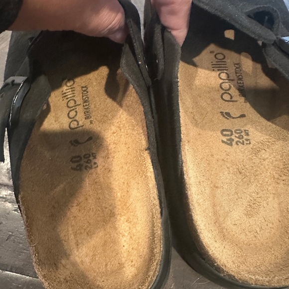 Black Suede Birkenstock Clogs (Papillio) - Picture 3 of 4